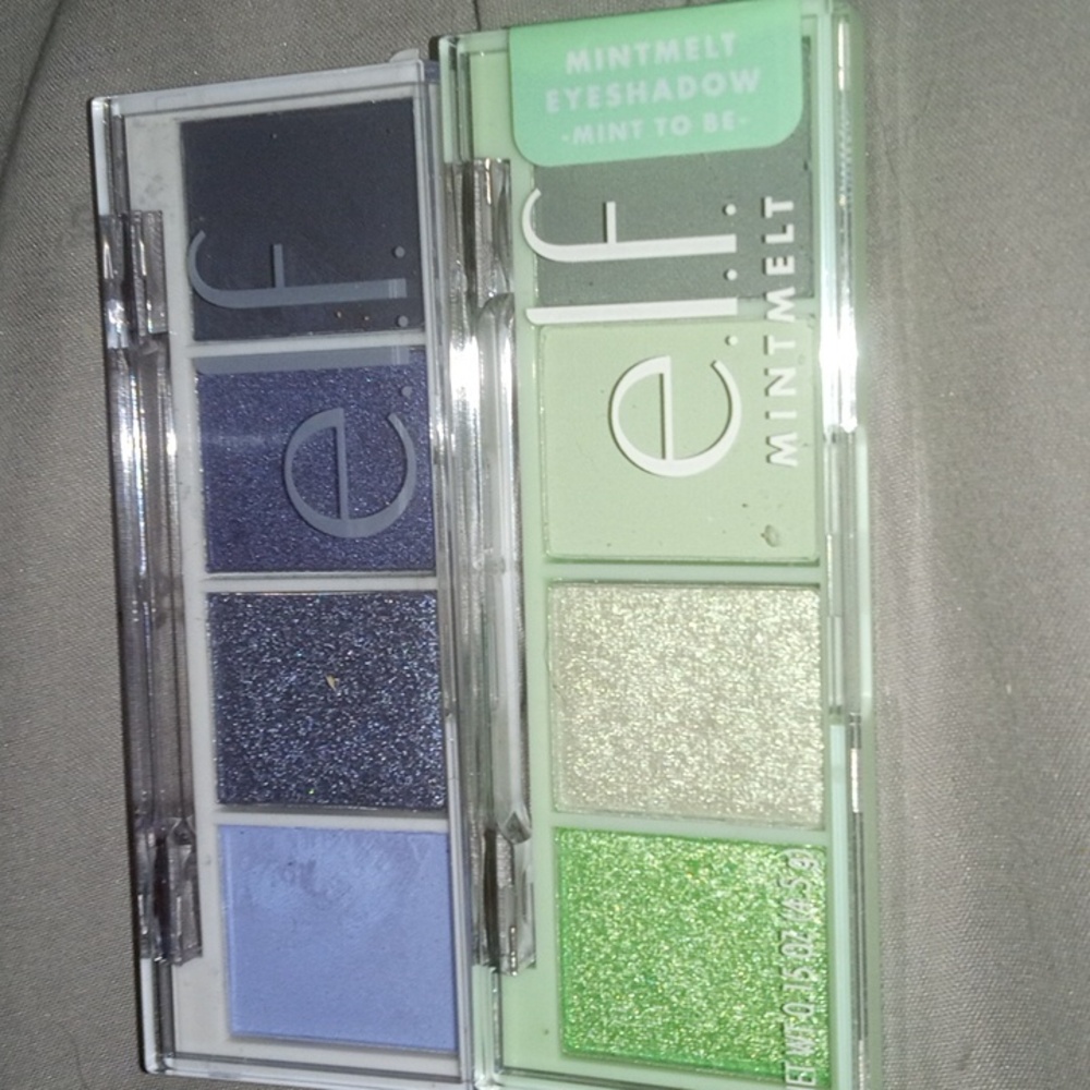 ELF EYESHADOWS SET OF TWO PURPLES/MINT / GRAY MAKES GREAT SMOKY EYE